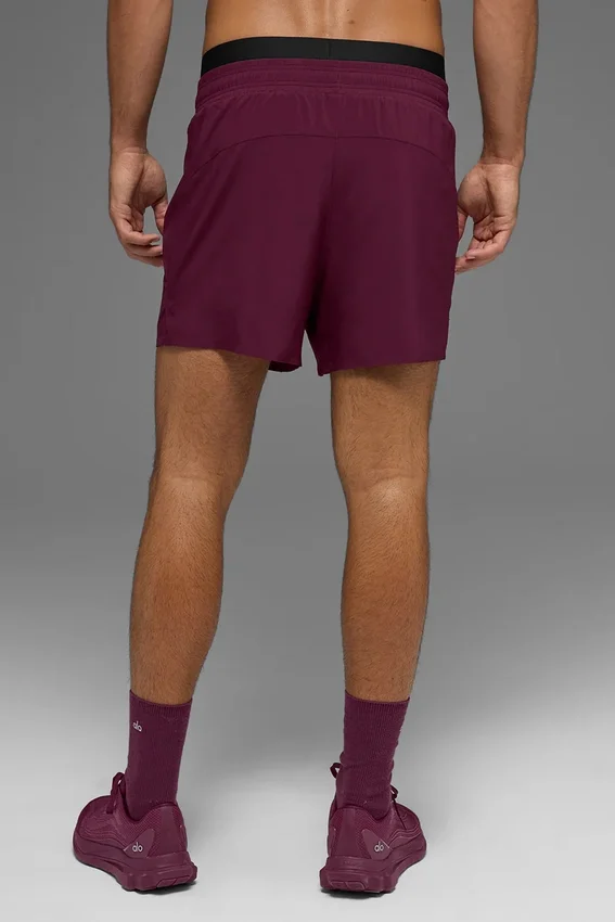 5" Adapt hardloopkorte broek - Bordeaux
