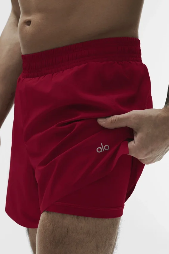 5" Adapt hardloopkorte broek - Garnet