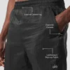 5" Game Time Ripstop 2-in-1-korte broek - Zwart/Zwart