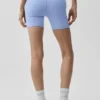 5" High-Waist Airbrush Bikershort - Light Provence Blue