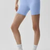 5" High-Waist Airbrush Bikershort - Light Provence Blue