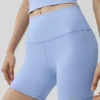 5" High-Waist Airbrush Bikershort - Light Provence Blue