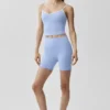 5" High-Waist Airbrush Bikershort - Light Provence Blue