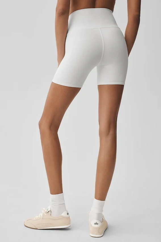 5" High-Waist Airbrush fietsbroekje - Wit