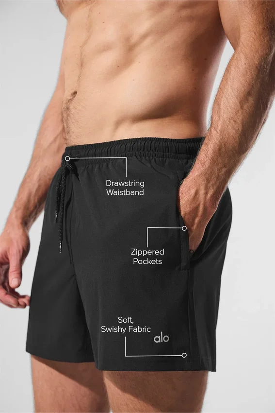 5" Korte broek - Zwart