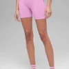 5" Naadloze geribbelde Favorite Korte broek - Candy Heart Pink