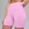 5" Naadloze geribbelde Favorite Korte broek - Candy Heart Pink