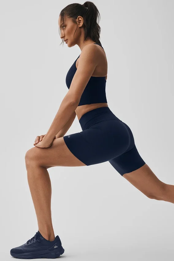 5" naadloze geribbelde Favorite Korte broek - Navy