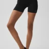 5" Naadloze geribbelde Favorite korte broek - Zwart