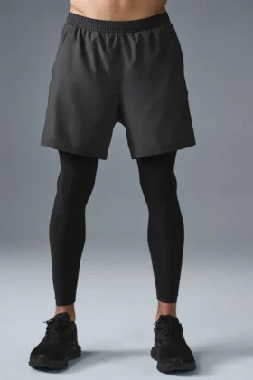 5" Revival 2-in-1-broek - Antraciet/Zwart