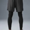 5" Revival 2-in-1-broek - Antraciet/Zwart