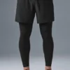 5" Revival 2-in-1-broek - Zwart/Zwart