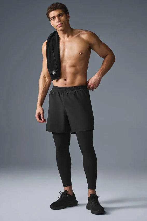 5" Revival 2-in-1-broek - Zwart/Zwart