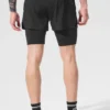 5" Revival 2-in-1-korte broek - Zwart/Zwart