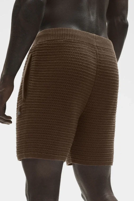 5" Shift-gebreide korte broek - Espresso