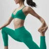 7/8-Airbrush Legging met High-Waist-taille en Airbrush-print - Emerald Isle