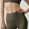 7/8 High-Waist Airlift Legging - Olive Tree