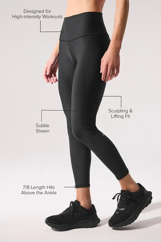 7/8 High-Waist Airlift Legging - Zwart