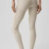 7/8 High-Waist Alosoft Heart Throb Legging – Oatmeal Heather/White
