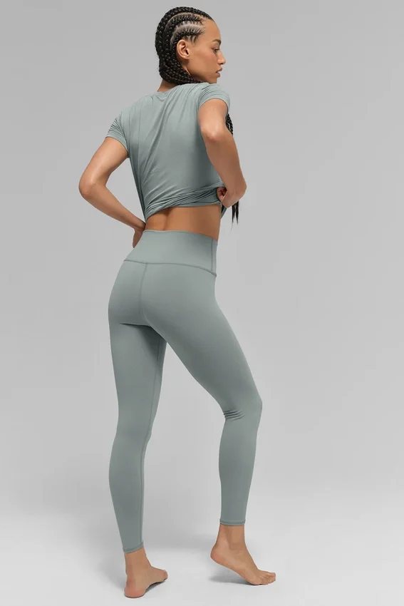 7/8-lengte High-Waist Airbrush Legging - Lunar Grey