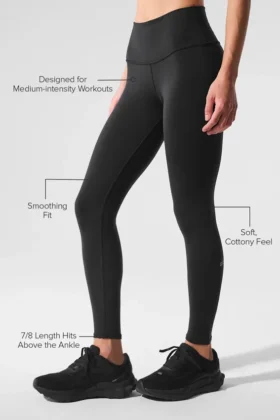 7/8-lengte High-Waist Airbrush Legging – Zwart