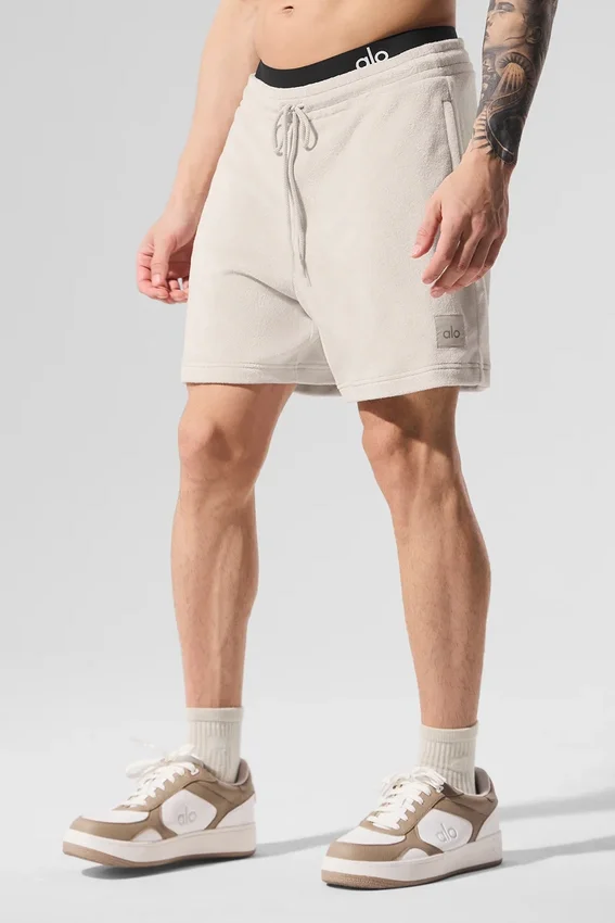 7" Coastal badstofkorte broek - Bone