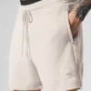 7" Coastal badstofkorte broek - Bone