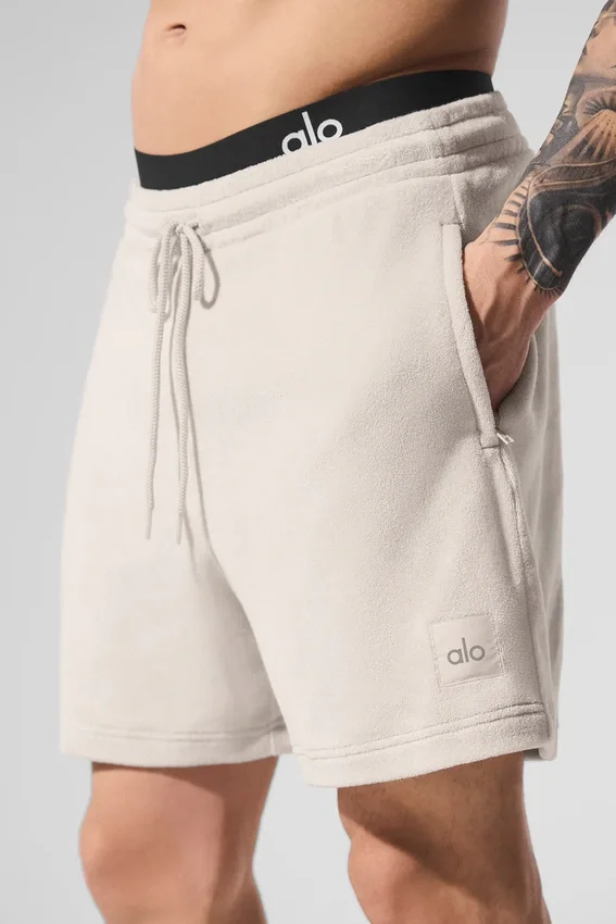 7" Coastal badstofkorte broek - Bone