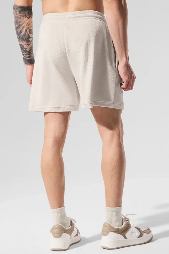 7" Coastal badstofkorte broek - Bone