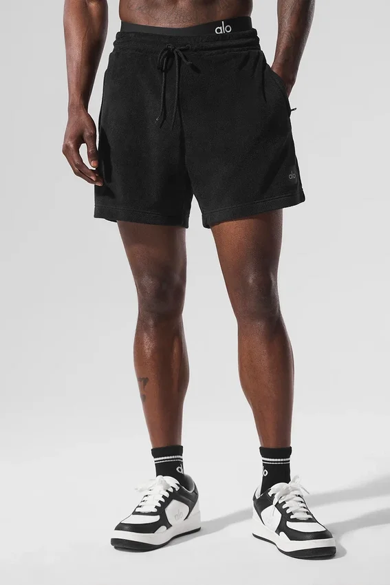 7" Coastal Terry-korte broek - Zwart