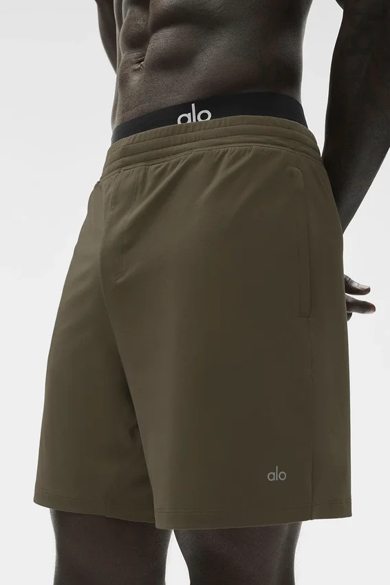 7" Conquer React Performance-korte broek - Olive Tree