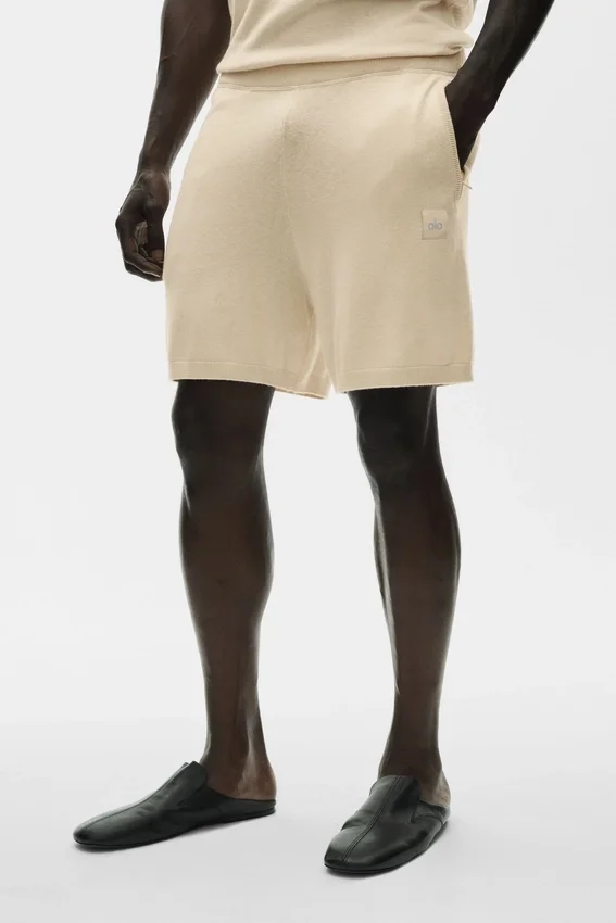 7" katoen-kasjmier Ever Soft-korte broek – Sandy Beige