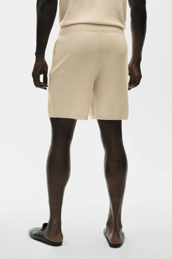 7" katoen-kasjmier Ever Soft-korte broek – Sandy Beige