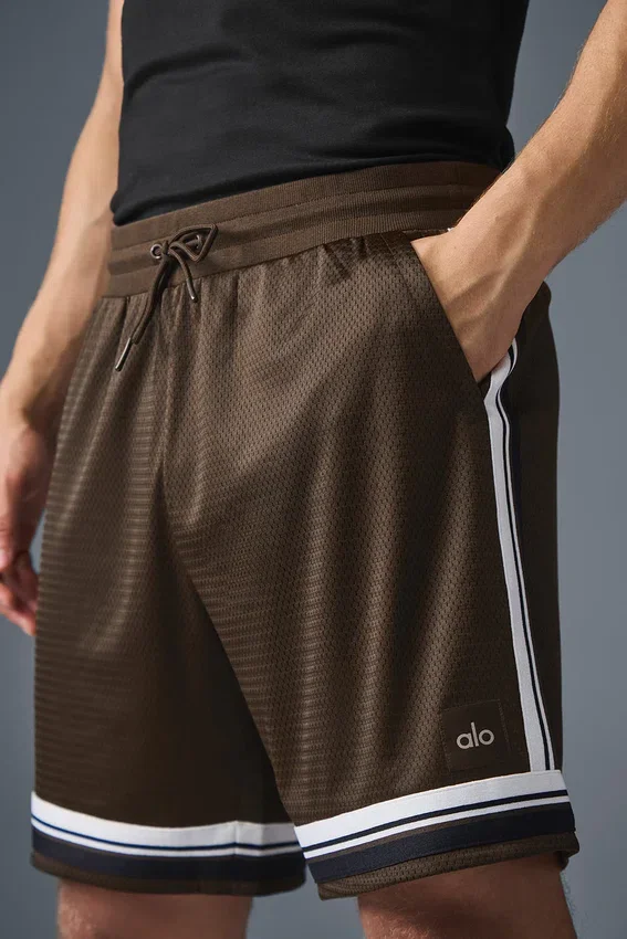 7" Key Mesh basketbalshort - Espresso