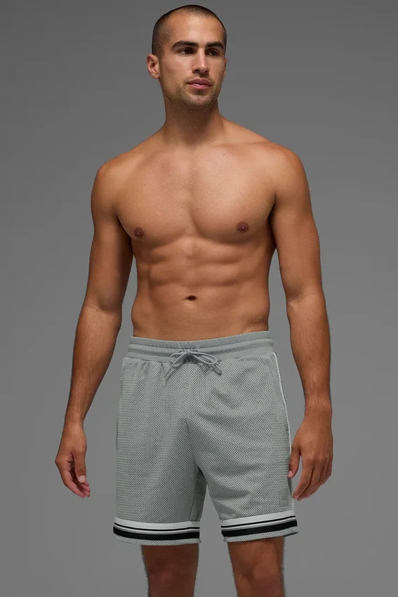 7" Key Mesh basketbalshort - Lunar Grey
