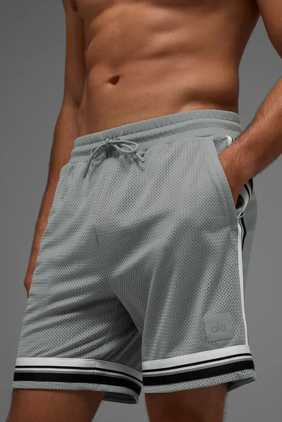 7" Key Mesh basketbalshort - Lunar Grey