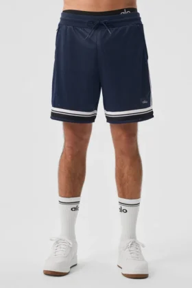 7" Key Mesh basketbalshort - marineblauw