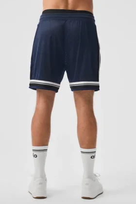 7″ Key Mesh basketbalshort – marineblauw
