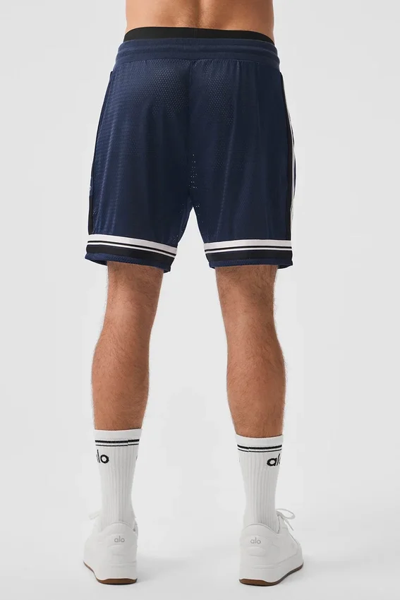7" Key Mesh basketbalshort - marineblauw