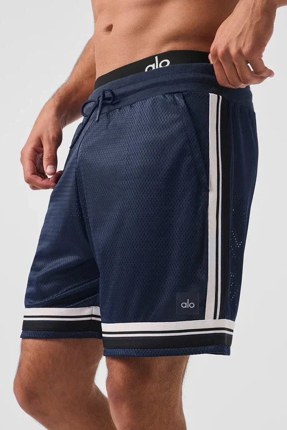 7" Key Mesh basketbalshort - marineblauw
