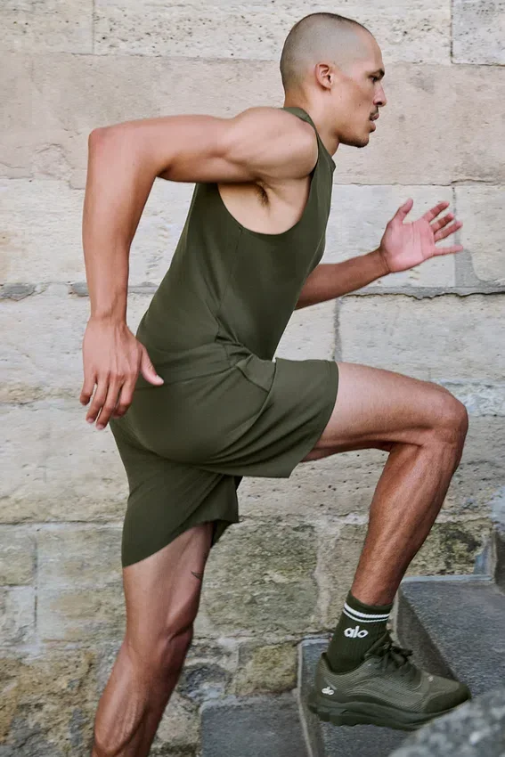 7" Korte broek - Olijfgroen