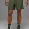7" Korte broek - Olijfgroen