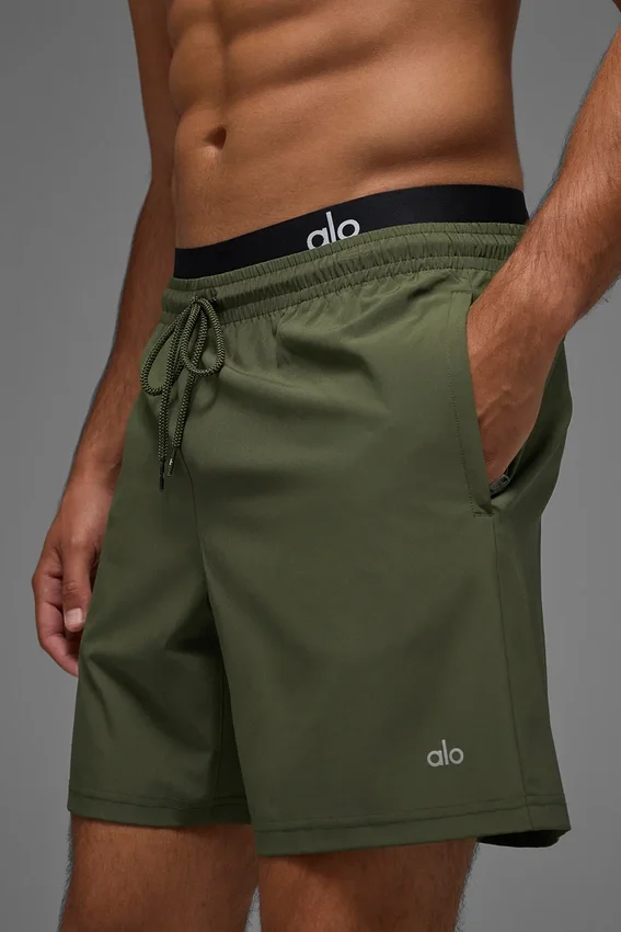7" Korte broek - Olijfgroen