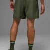 7" Korte broek - Olijfgroen