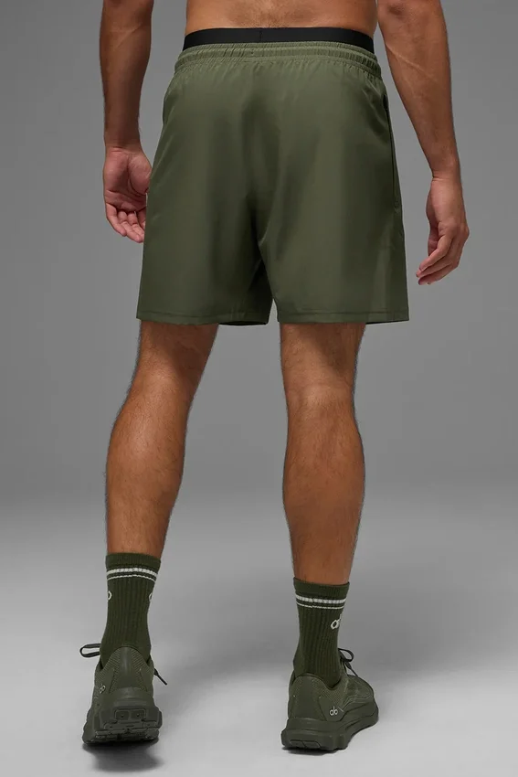7" Korte broek - Olijfgroen