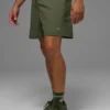7" Korte broek - Olijfgroen