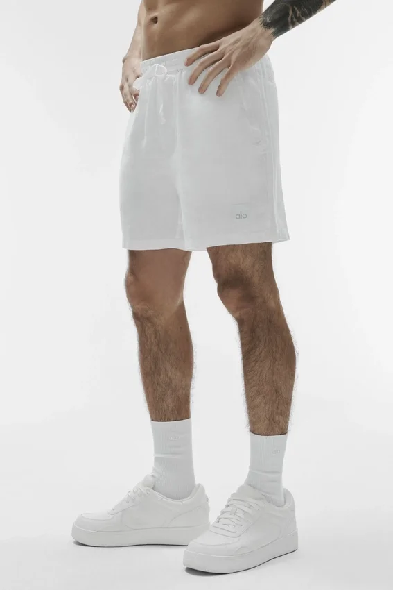 7" Linen Days-korte broek - Wit