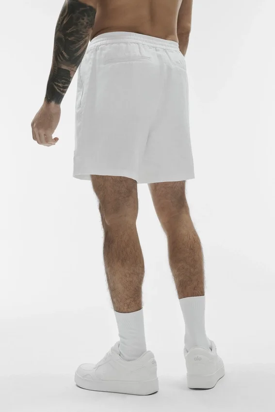 7" Linen Days-korte broek - Wit