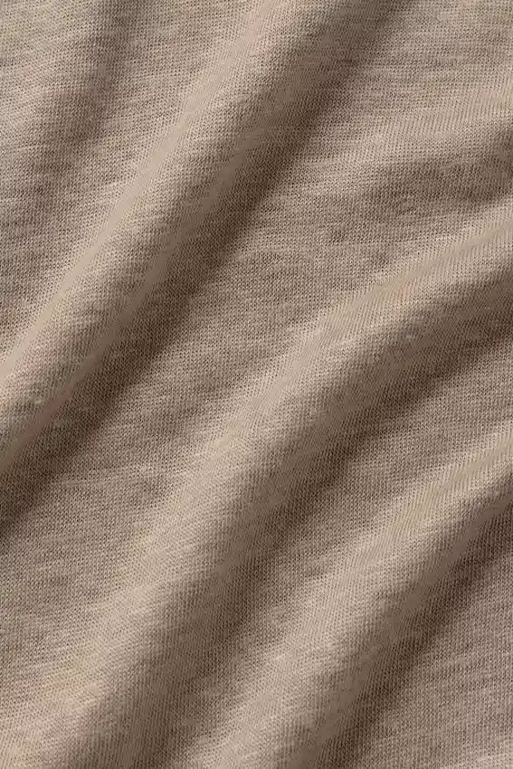 Linnen jersey Coastal polo met korte mouwen - Gravel