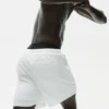 7" linnen jersey Coastal-korte broek - White